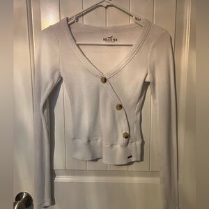 Hollister white long sleeve
